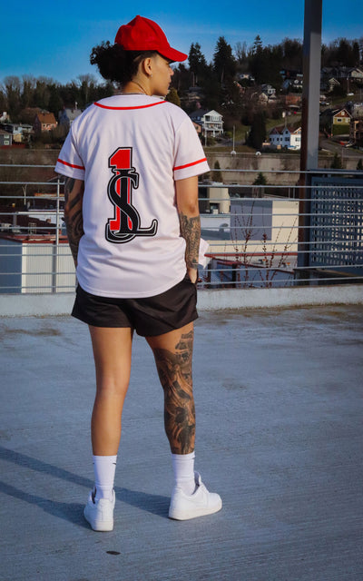 "Rose Red" Legends Baseball Jersey